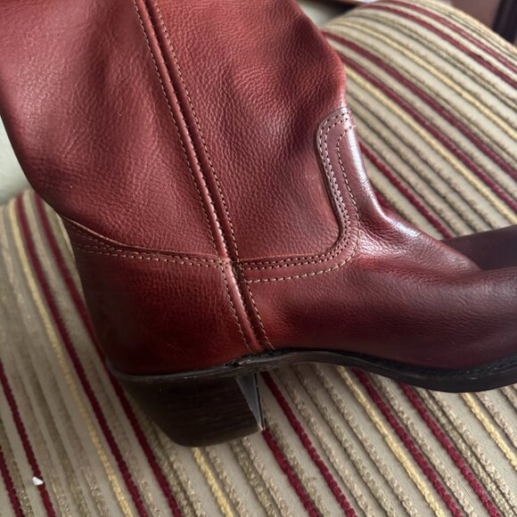 NEW with tags - VINTAGE Frye Burgundy Red Campus Leather Boots - Picture 16 of 16